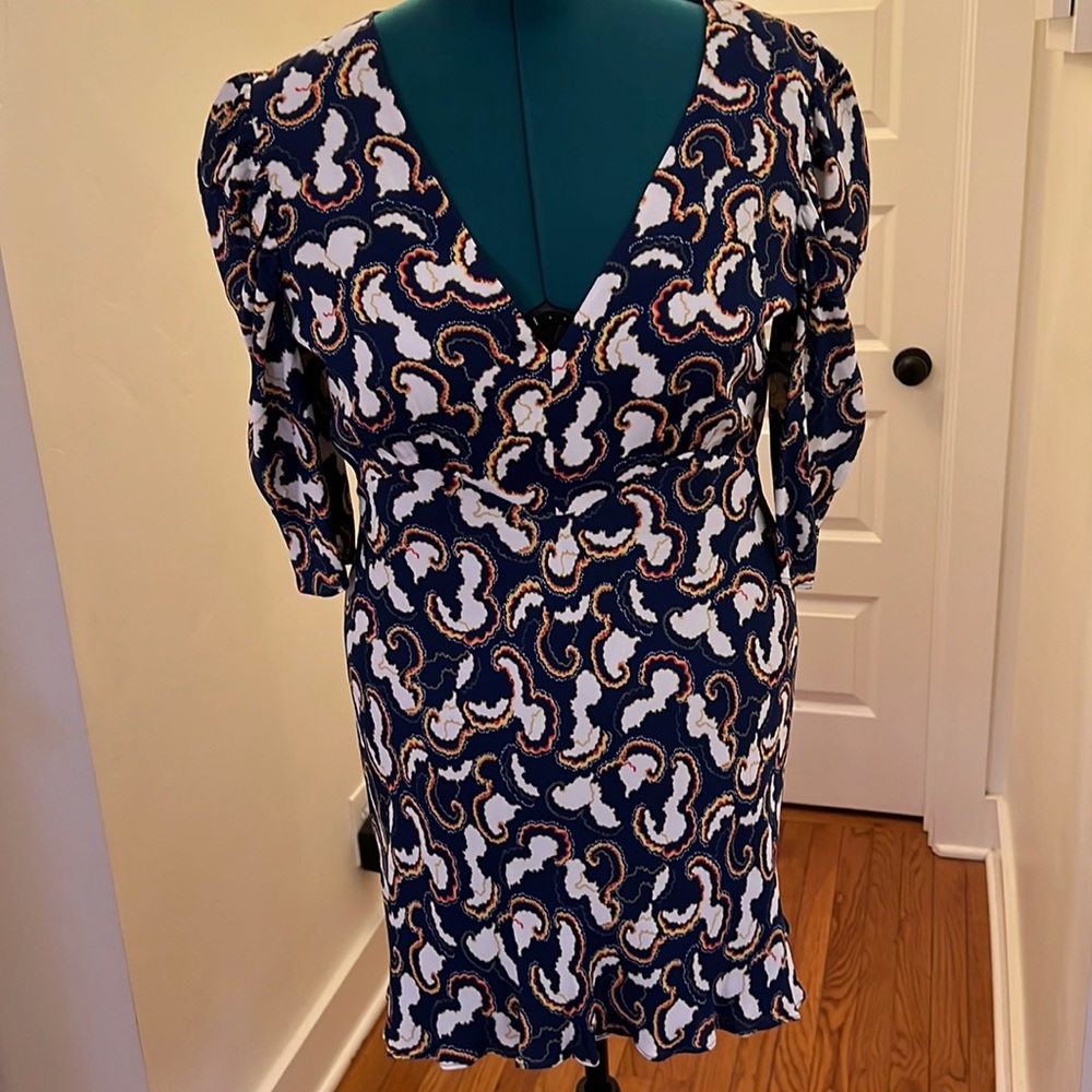 Saloni Colette mini dress 1979 navy daybreak us size 12 NWT